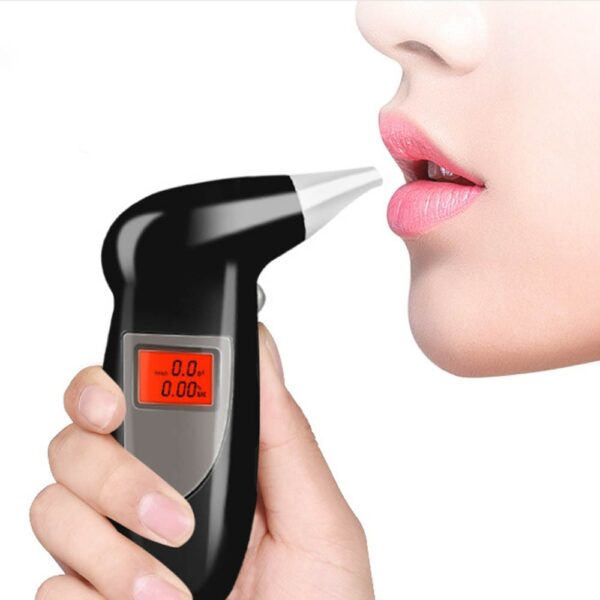 0 Portable Digital Breath Alcohol Tester Professional Breathalyzer Alcohol Detector with 5 Mouthpieces