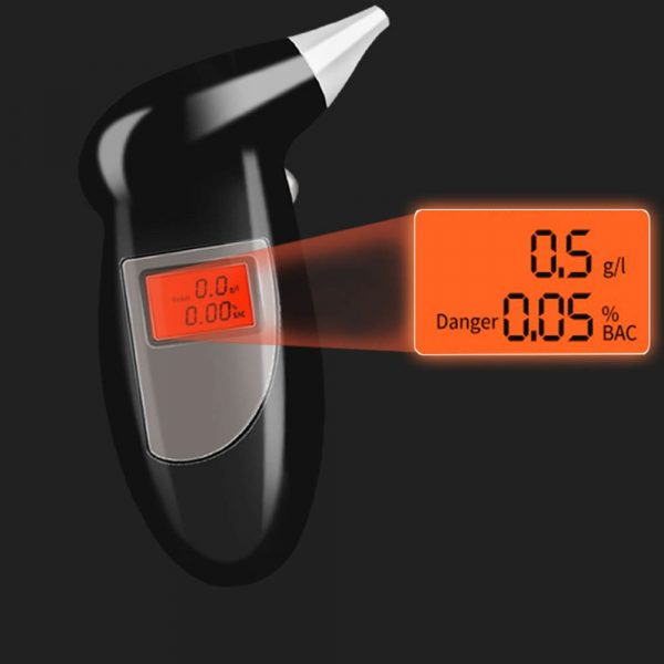 2 Portable Digital Breath Alcohol Tester Professional Breathalyzer Alcohol Detector with 5 Mouthpieces