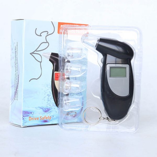 5 Portable Digital Breath Alcohol Tester Professional Breathalyzer Alcohol Detector with 5 Mouthpieces