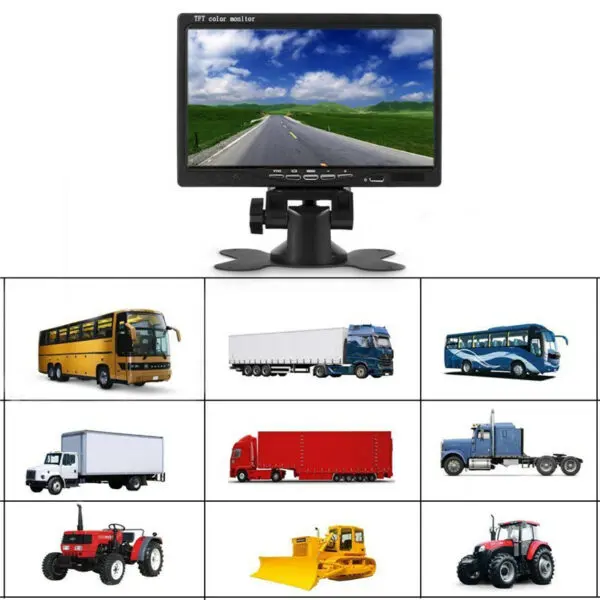 7" Monitor + 12V/24V-os teherautó Tolatókamera szett - Image 4