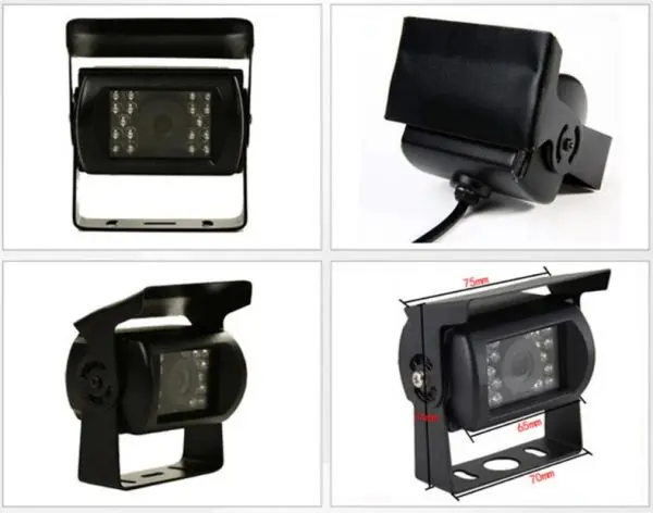 Strapabíró fémházas éjjellátó vízálló tolatókamera 12V/24V - Image 5